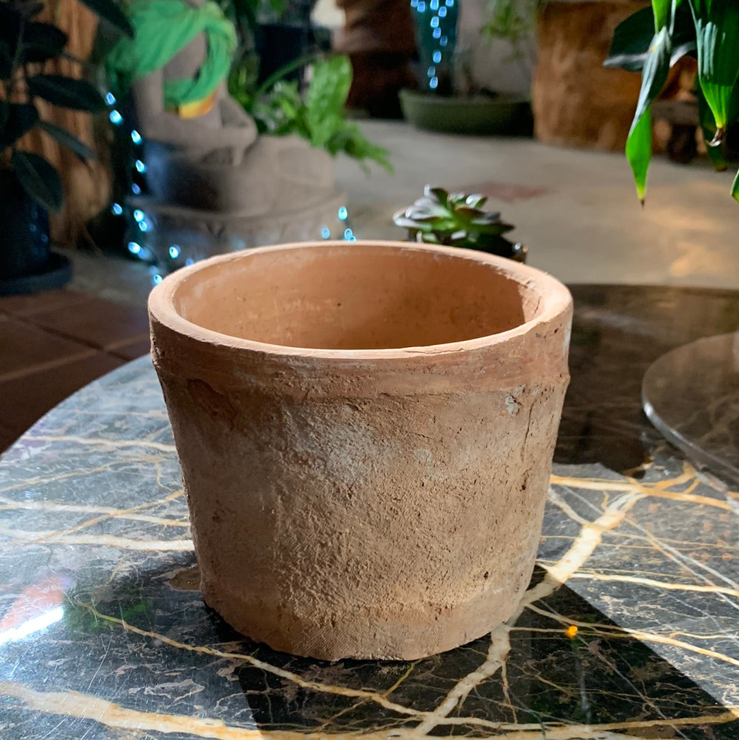 Textured Terracotta Colored Pot