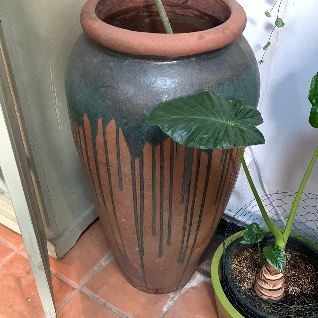 Small Green Dripping Urn